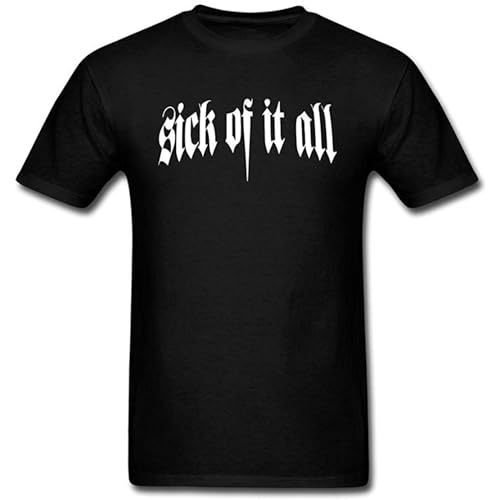 Averbily Men's Sick of It All Band T Shirt Unisex 100% Cotton Short-Sleeve T-Shirts Black XL Averbily Men's Sick of It All Band T Shirt Unisex 100% Cotton Short-Sleeve T-Shirts Black XL von Balance Master