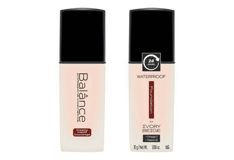 Balânce Foundation Balânce cosmetics "Metropolitan Beautys" Liquid Foundation, Balânce cosmetics Liquid Foundation in hochwertiger Dispenser Flasche, Wasserfest, Wischfest, Feuchtigkeitsspendend, Dispenser, Pumpflasche von Balânce