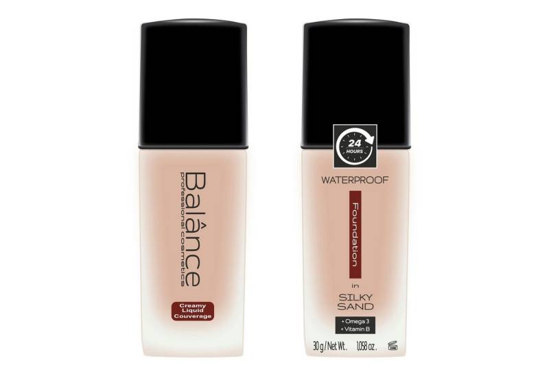 Balânce Foundation Balânce cosmetics "Metropolitan Beautys" Liquid Foundation, Balânce cosmetics Liquid Foundation in hochwertiger Dispenser Flasche, Wasserfest, Wischfest, Feuchtigkeitsspendend, Dispenser, Pumpflasche von Balânce