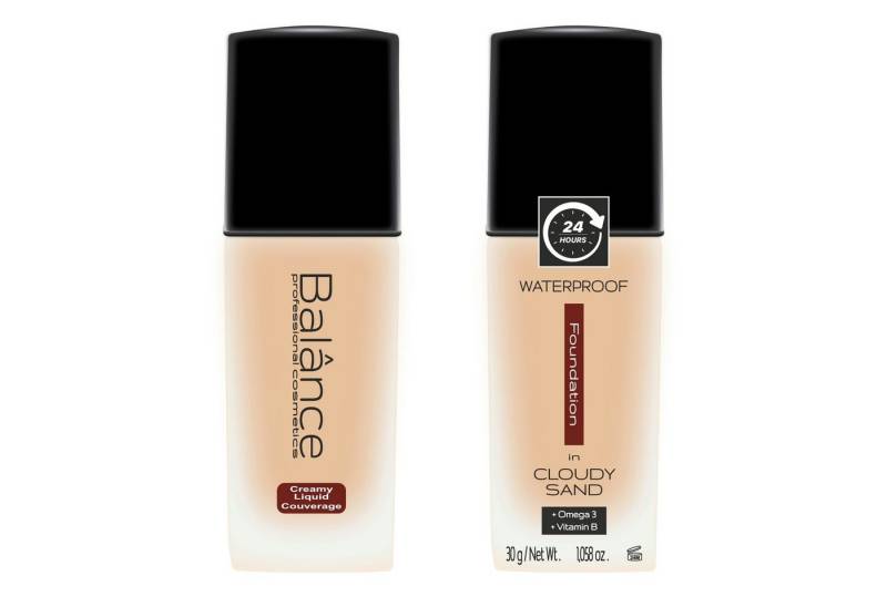 Balânce Foundation Balânce cosmetics "Metropolitan Beautys" Liquid Foundation, Balânce cosmetics Liquid Foundation in hochwertiger Dispenser Flasche, Wasserfest, Wischfest, Feuchtigkeitsspendend, Dispenser, Pumpflasche von Balânce