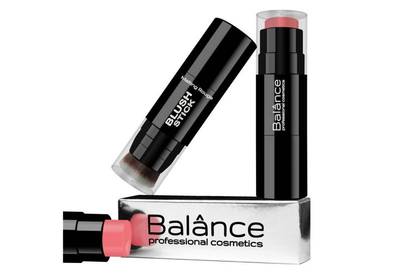 Balânce Make-up Stick Blush Stick 4 Farben Kabuki Pinsel leuchtender Teint, mit integriertem Kabuki-Pinsel, Blush Stift mit cremig wohlriechender Textur von Balânce
