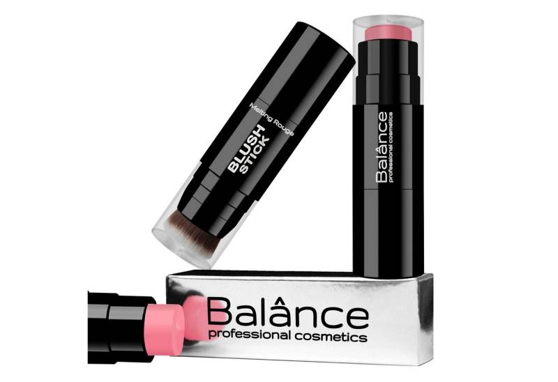 Balânce Make-up Stick Blush Stick 4 Farben Kabuki Pinsel leuchtender Teint, mit integriertem Kabuki-Pinsel, Blush Stift mit cremig wohlriechender Textur von Balânce