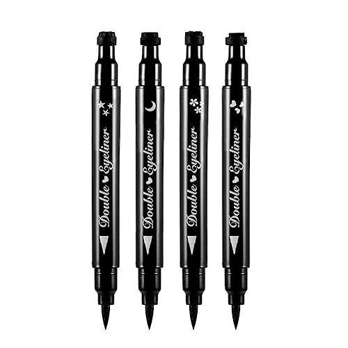 Balawin 4-Teiliges Farbsiegel-Eyeliner-Set, Doppelseitiger, Wasserfester, Nicht Verschmierender Eyeliner, SüßEr Stempel-Eyeliner von Balawin