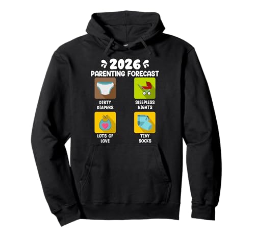 2026 PARENTING FORECAST Bald Mama Lustig Werdende Mutter Pullover Hoodie von Bald Mama Shirt Werdende Mutter Tag Baby Kommt