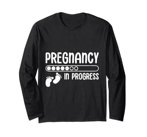 Baby Kommt PREGNANCY IN PROGRESS Lustiges Werdende Mutter Langarmshirt von Bald Mama Shirt Werdende Mutter Tag Baby Kommt