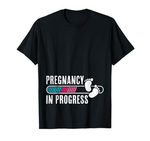 Baby Kommt Pregnancy IN Progress Lustiges Werdende Mutter T-Shirt von Bald Mama Shirt Werdende Mutter Tag Baby Kommt