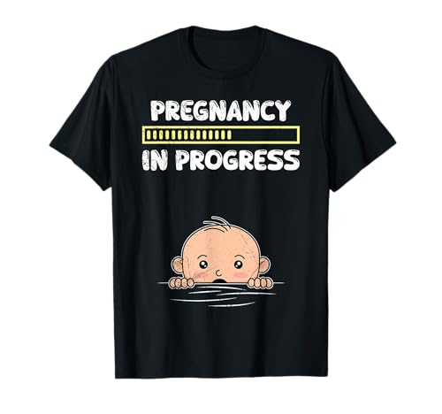 Baby Kommt Pregnancy IN Progress Lustiges Werdende Mutter T-Shirt von Bald Mama Shirt Werdende Mutter Tag Baby Kommt