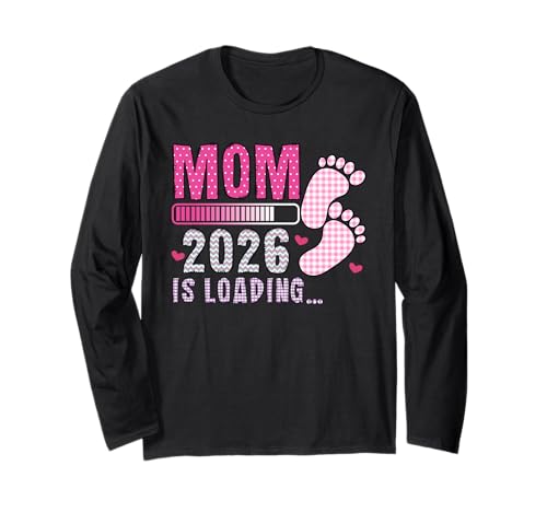 Bald Mama 2026 Wird GELADEN Lustiges Zukünftige Mutter Langarmshirt von Bald Mama Shirt Werdende Mutter Tag Baby Kommt