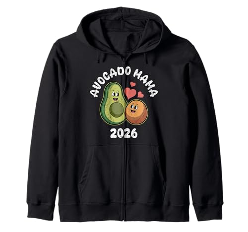 Bald Mama AVOCADO MAMA 2026 Werdende Mutter Schwangerschaft Kapuzenjacke von Bald Mama Shirt Werdende Mutter Tag Baby Kommt