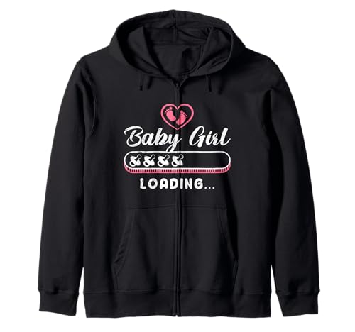 Bald Mama BABY GIRL LOADING Werdende Mutter Lustig Mama Kapuzenjacke von Bald Mama Shirt Werdende Mutter Tag Baby Kommt