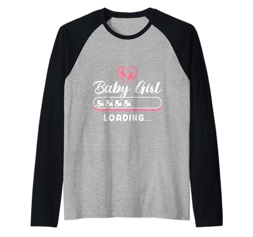 Bald Mama BABY GIRL LOADING Werdende Mutter Lustig Mama Raglan von Bald Mama Shirt Werdende Mutter Tag Baby Kommt