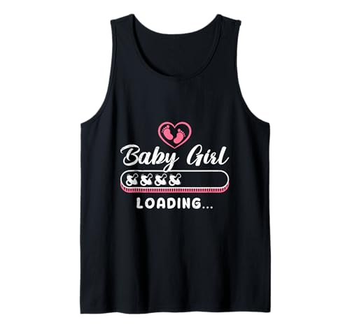 Bald Mama BABY GIRL LOADING Werdende Mutter Lustig Mama Tank Top von Bald Mama Shirt Werdende Mutter Tag Baby Kommt