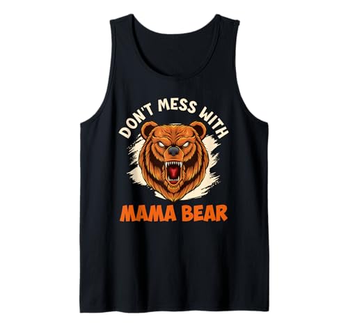 Bald Mama DON'T MESS WITH MAMA BEAR Lustig Werdende Mutter Tank Top von Bald Mama Shirt Werdende Mutter Tag Baby Kommt