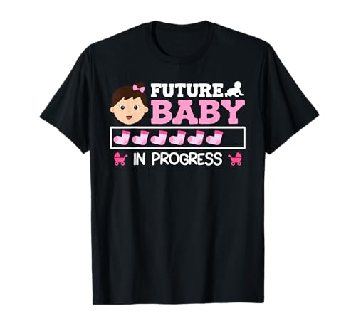 Bald Mama Future Baby IN Progress Lustig Werdende Mutter T-Shirt von Bald Mama Shirt Werdende Mutter Tag Baby Kommt