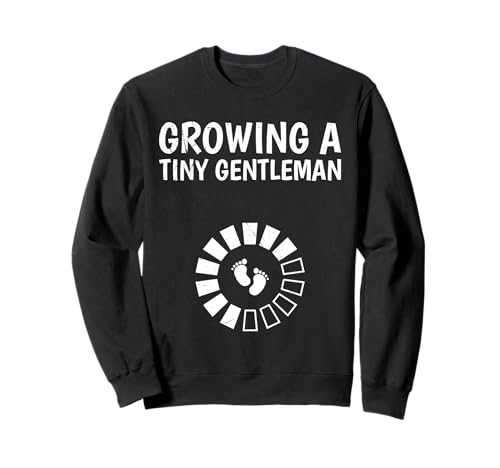 Bald Mama GROWING A TINY GENTLEMAN Lustig Baby Kommt Sweatshirt von Bald Mama Shirt Werdende Mutter Tag Baby Kommt
