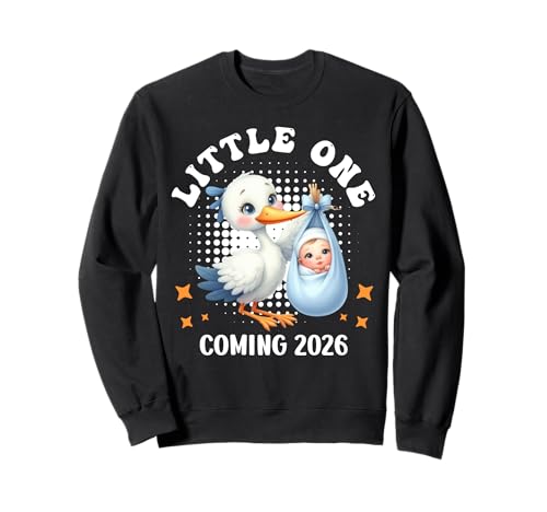 Bald Mama LITTLE ONE COMING 2026 Lustiges Werdende Mutter Sweatshirt von Bald Mama Shirt Werdende Mutter Tag Baby Kommt