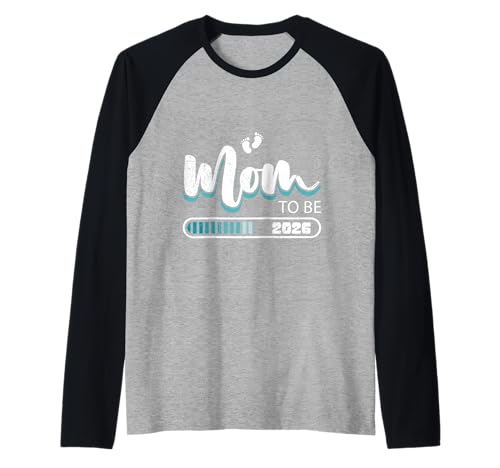 Bald Mama MOM to BE 2026 Werdende Mütter Lustig Mutter Raglan von Bald Mama Shirt Werdende Mutter Tag Baby Kommt