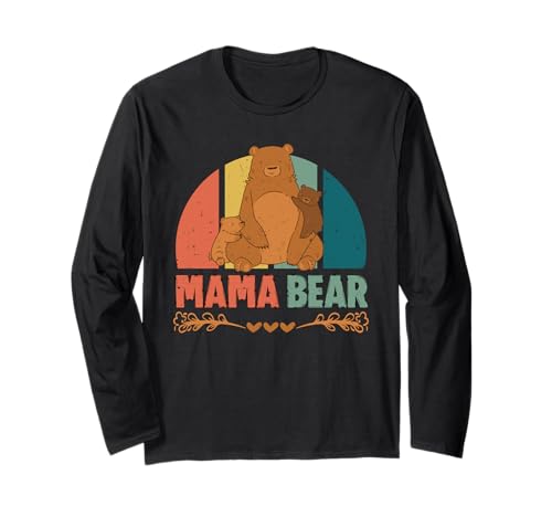 Bald Mama MOTHER BEAR Lustiges Baby Kommt Langarmshirt von Bald Mama Shirt Werdende Mutter Tag Baby Kommt