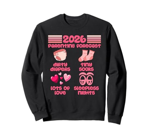 Bald Mama PROGNOSE 2026 SCHMUTZIGE WINDELN Mutter Sweatshirt von Bald Mama Shirt Werdende Mutter Tag Baby Kommt