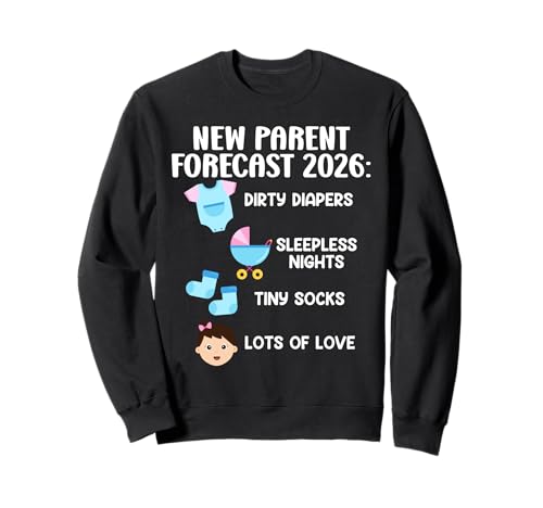 Bald Mama VORHERSAGE 2026 Lustiges Zukünftige Mutter Sweatshirt von Bald Mama Shirt Werdende Mutter Tag Baby Kommt