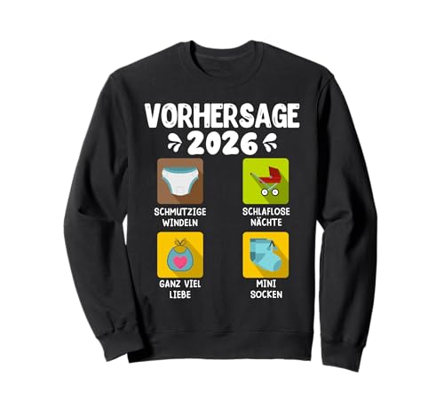 Bald Mama VORHERSAGE 2026 Lustiges Zukünftige Mutter Sweatshirt Bald Mama VORHERSAGE 2026 Lustiges Zukünftige Mutter Sweatshirt von Bald Mama Shirt Werdende Mutter Tag Baby Kommt