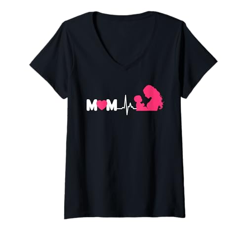 Damen Werdende Mutter MOM Muttertag Lustiges Bald Mama T-Shirt mit V-Ausschnitt von Bald Mama Shirt Werdende Mutter Tag Baby Kommt