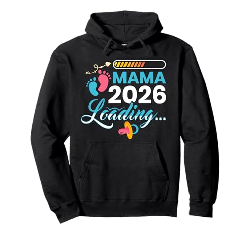 Schwangerschaft Mama Loading 2026 Lustig Zukünftige Mutter Pullover Hoodie Schwangerschaft Mama Loading 2026 Lustig Zukünftige Mutter Pullover Hoodie von Bald Mama Shirt Werdende Mutter Tag Baby Kommt