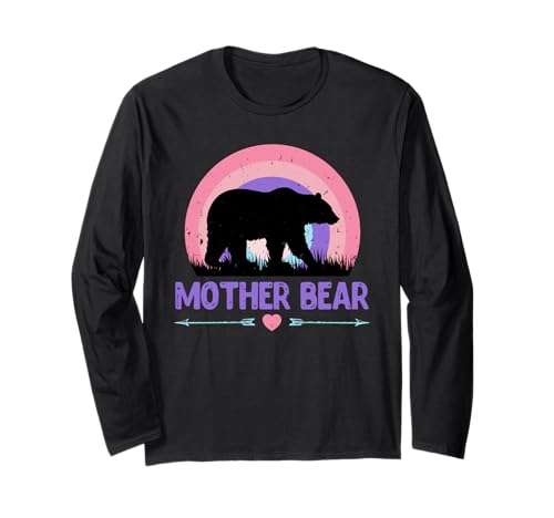 Werdende Mama Mother Bear Lustiges Zukünftige Mutter Langarmshirt von Bald Mama Shirt Werdende Mutter Tag Baby Kommt
