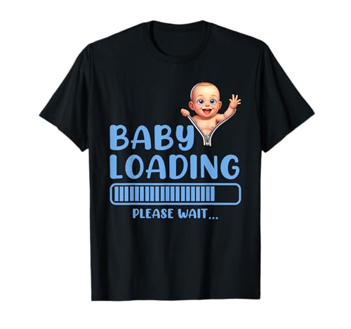 Werdende Mütter Baby Loading Please Wait Lustig Bald Mama T-Shirt von Bald Mama Shirt Werdende Mutter Tag Baby Kommt