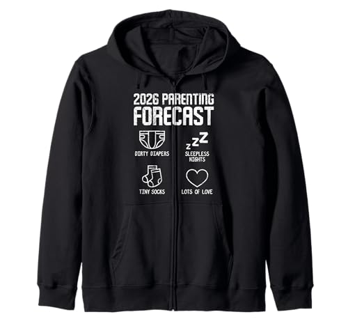 Werdende Mutter 2026 PARENTING FORECAST Bald Mama Kapuzenjacke von Bald Mama Shirt Werdende Mutter Tag Baby Kommt