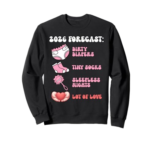 Werdende Mutter 2026 VORHERSAGE Lustiges Bald Mama Sweatshirt von Bald Mama Shirt Werdende Mutter Tag Baby Kommt