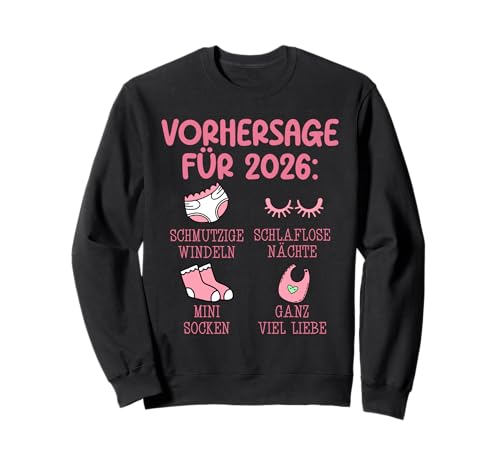 Werdende Mutter 2026 VORHERSAGE Lustiges Bald Mama Sweatshirt von Bald Mama Shirt Werdende Mutter Tag Baby Kommt