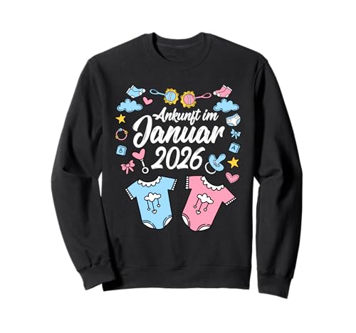 Werdende Mutter ANKUNFT IM JANUAR 2026 Bald Mama Sweatshirt Werdende Mutter ANKUNFT IM JANUAR 2026 Bald Mama Sweatshirt von Bald Mama Shirt Werdende Mutter Tag Baby Kommt