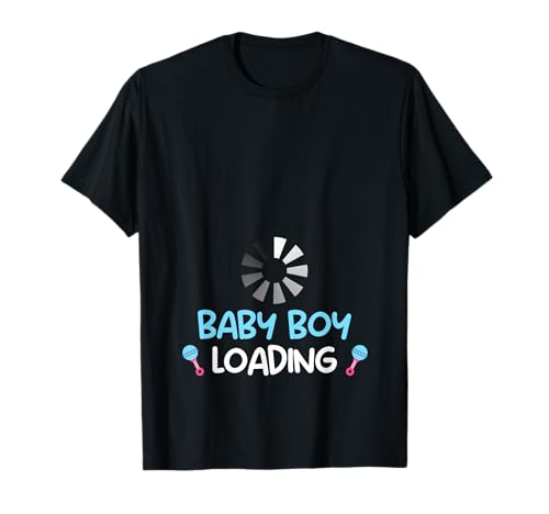 Werdende Mutter BABY BOY LOADING Lustiges Zukünftige Mutter T-Shirt von Bald Mama Shirt Werdende Mutter Tag Baby Kommt