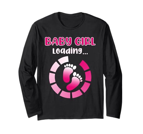 Werdende Mutter BABY GIRL LOADING Lustig Bald Mama Langarmshirt von Bald Mama Shirt Werdende Mutter Tag Baby Kommt