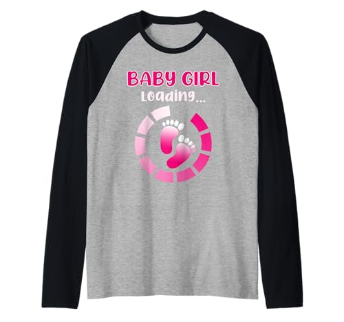 Werdende Mutter BABY GIRL LOADING Lustig Bald Mama Raglan von Bald Mama Shirt Werdende Mutter Tag Baby Kommt
