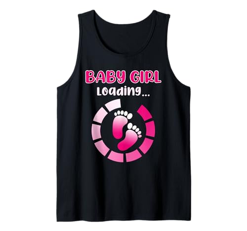 Werdende Mutter BABY GIRL LOADING Lustig Bald Mama Tank Top von Bald Mama Shirt Werdende Mutter Tag Baby Kommt