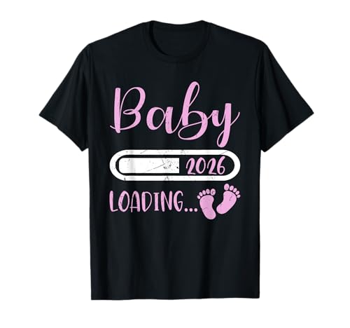 Werdende Mutter BABY LOADING 2026 Lustiges Bald Mama T-Shirt von Bald Mama Shirt Werdende Mutter Tag Baby Kommt