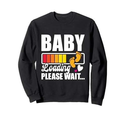 Werdende Mutter BABY LOADING PLEASE WAIT Zukünftige Mama Sweatshirt von Bald Mama Shirt Werdende Mutter Tag Baby Kommt