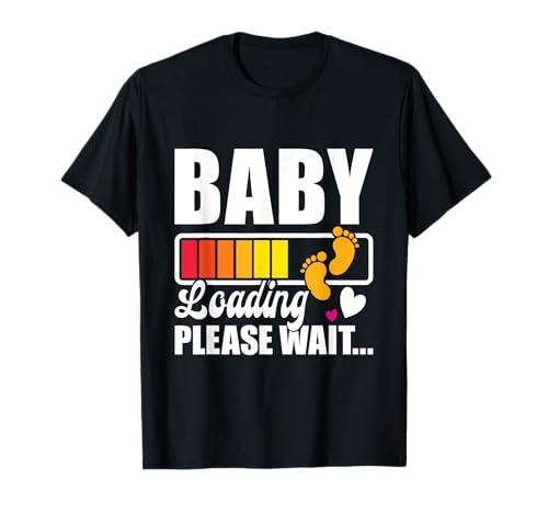 Werdende Mutter BABY LOADING PLEASE WAIT Zukünftige Mama T-Shirt von Bald Mama Shirt Werdende Mutter Tag Baby Kommt