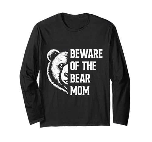 Werdende Mutter BEWARE OF THE BEAR MOM Lustig Bald Mama Langarmshirt von Bald Mama Shirt Werdende Mutter Tag Baby Kommt