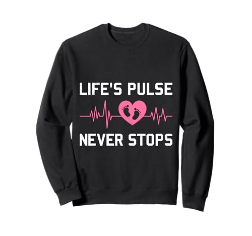 Werdende Mutter DER PULS DES LEBENS Lustig Bald Mama Sweatshirt Werdende Mutter DER PULS DES LEBENS Lustig Bald Mama Sweatshirt von Bald Mama Shirt Werdende Mutter Tag Baby Kommt