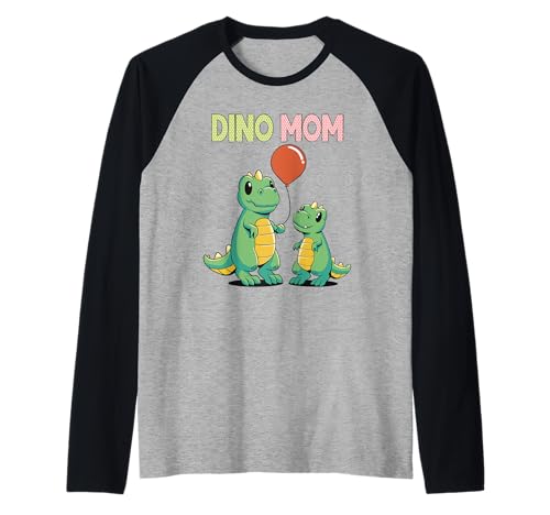 Werdende Mutter Dino Mama Lustiges Tag Baby Kommt Raglan von Bald Mama Shirt Werdende Mutter Tag Baby Kommt