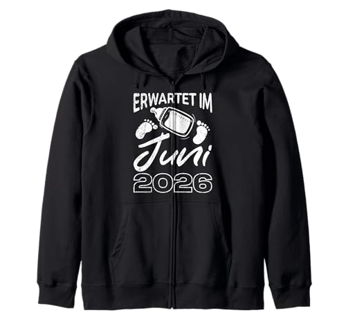 Werdende Mutter ERWARTET IM JUNI 2026 Lustig Bald Mama Kapuzenjacke von Bald Mama Shirt Werdende Mutter Tag Baby Kommt