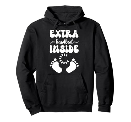 Werdende Mutter EXTRA HEARTBEAT INSIDE Lustig Bald Mama Pullover Hoodie von Bald Mama Shirt Werdende Mutter Tag Baby Kommt