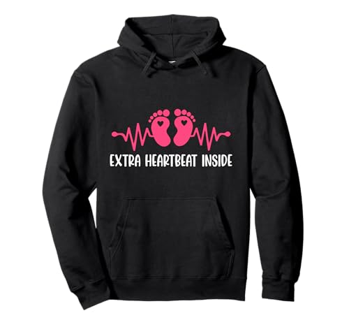 Werdende Mutter EXTRA Heartbeat Inside Lustig Bald Mama Pullover Hoodie von Bald Mama Shirt Werdende Mutter Tag Baby Kommt