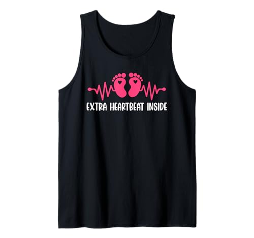 Werdende Mutter EXTRA Heartbeat Inside Lustig Bald Mama Tank Top von Bald Mama Shirt Werdende Mutter Tag Baby Kommt