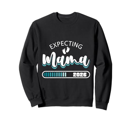 Werdende Mutter Expecting Mama 2026 Lustig Schwangerschaft Sweatshirt von Bald Mama Shirt Werdende Mutter Tag Baby Kommt