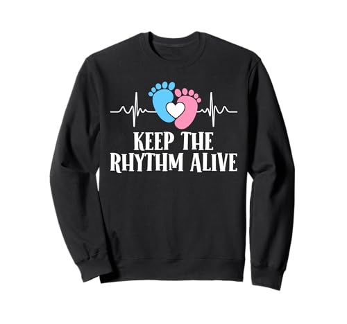 Werdende Mutter FÜHLE DEN RHYTHMUS Lustig Bald Mama Sweatshirt von Bald Mama Shirt Werdende Mutter Tag Baby Kommt