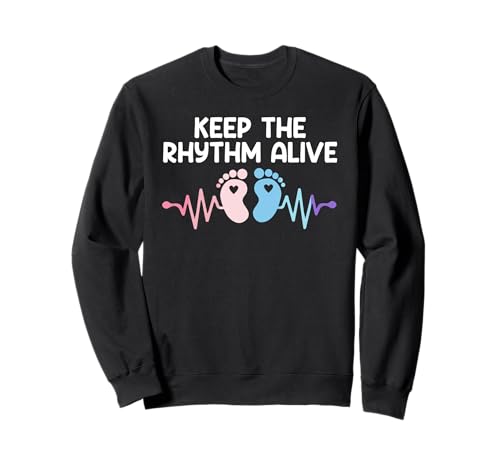 Werdende Mutter FÜHLE DEN RHYTHMUS Lustig Bald Mama Sweatshirt von Bald Mama Shirt Werdende Mutter Tag Baby Kommt